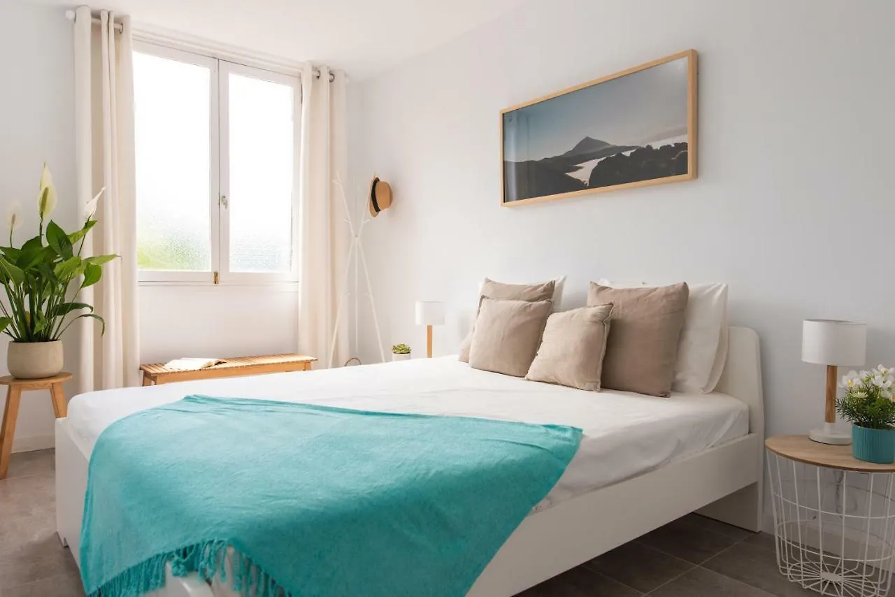 Homeforguest Beach Apt With Sea View & Pool, 50 Steps To The Sea Playa Fanabe Spain
